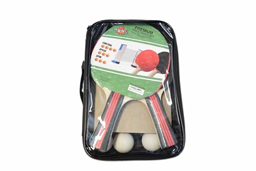 HAN'S DELTA Ping Pong Paddle Sets - 2 or 4 Player Table Tennis Paddles, Pingpong Balls & Net - Table Tennis Equipment & Ping Pong Accessories - style: Premium Set (2 Paddles+3 Balls+Retractable Net)