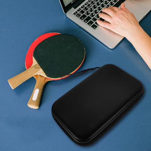 Cabilock Table Tennis Racket Case Hard Shell Protective Storage Bag with Fixed Compartment for Paddle and Ball, Portable Ping Pong Paddle Holder Suitable for Table Tennis Players