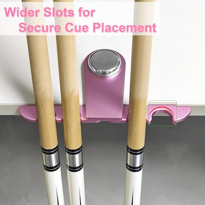Portable Pool Stick Holder - Weighted 4-Cue Claw Holder for Billiard Table, Pink - color: Pink