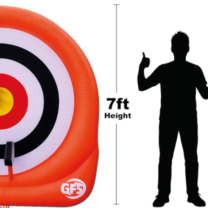 Axe Throwing Game for Backyard – Giant 7ft Inflatable Target w/ 15+ Exclusive Games & Air Pump Included – Outdoor Games for Adults Kids & Family, Carnival & Yard Games | Greenfs - color: New Version