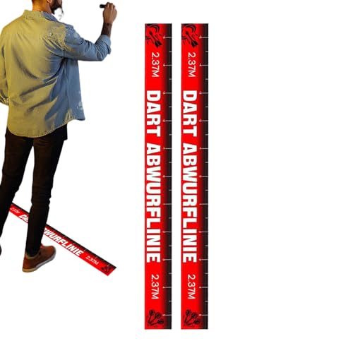 Dart Oche Tape, 2 Piece Removable Line for Dart Games with Waterproof Adhesive Coated Paper, Perfect Game Room, Club, Basement, Dorm, Party, Bar, Office, and Break Rooms