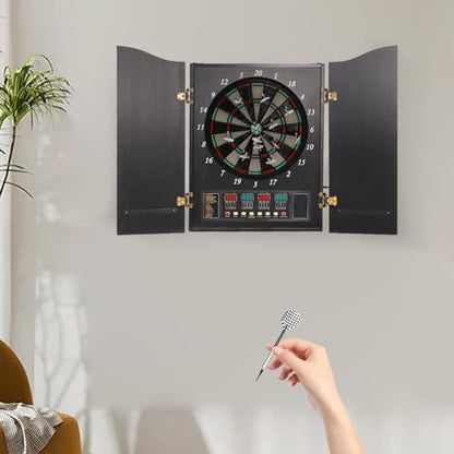 Electronic Dart Machine,Dartboard,27 Main Game,243 Game Variations,Up to 16 Players,for Family Office Pub - color: Black
