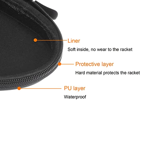PATIKIL Table Tennis Racket Case Ping Pong Paddle Case Hard Cover Container Bag Gourd Shape, for Sports Accessories - color: Brown