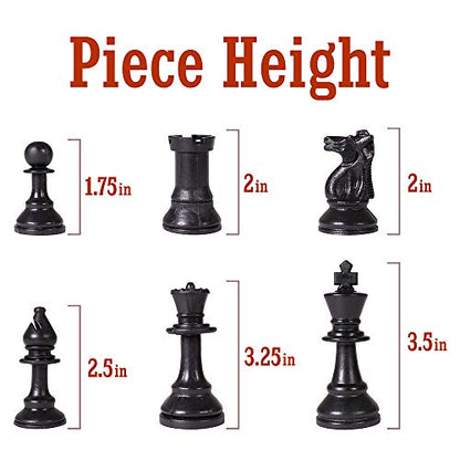 BBG Deluxe Set of Replacement Chess Pieces - Includes Heavy Duty Bucket for Easy Storage!