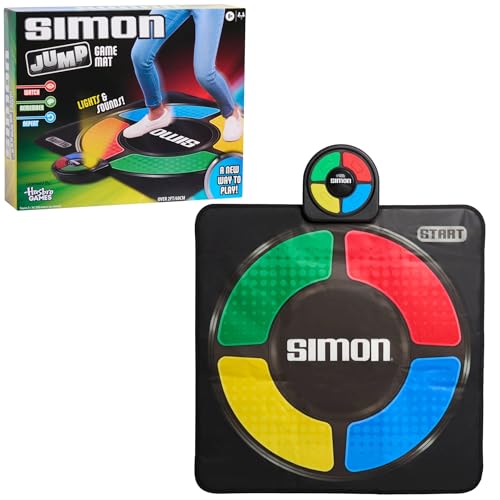 Just Play Hasbro Simon Jump Game Mat with Lights and Sounds, Electronic Memory Games for Kids, Kids Toys for Ages 8 Up