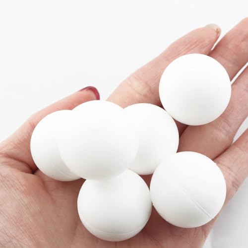 50PCS 25mm White Mini Fun Ping Pong Balls Bulk Plastic Ping Pong Balls for Prize Draws Lottery Games Party Favours Colouring Activity Accessories