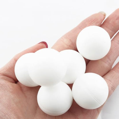 50PCS 25mm White Mini Fun Ping Pong Balls Bulk Plastic Ping Pong Balls for Prize Draws Lottery Games Party Favours Colouring Activity Accessories