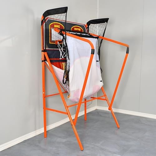 Dual Shot Sport Basketball Arcade Game for Home with 5 Balls, Basketball Hoop Indoor Electronic Double Shooting Machine with Scoring