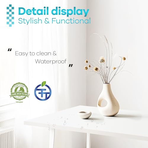 Kaboon 36x20 inch White Table Top Universal, Solid One-Piece Desktop, Reversible Melamine Countertop, Double Desks, L-Desk DIY - color: White, size: 36x20