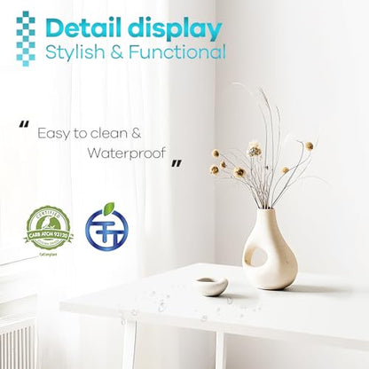 Kaboon 36x20 inch White Table Top Universal, Solid One-Piece Desktop, Reversible Melamine Countertop, Double Desks, L-Desk DIY - color: White, size: 36x20