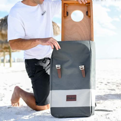 Elakai National Parks Series Premium Travel Cornhole Boards with Carry Case Backpack 1x2 - color: Gidget Surf 1x2