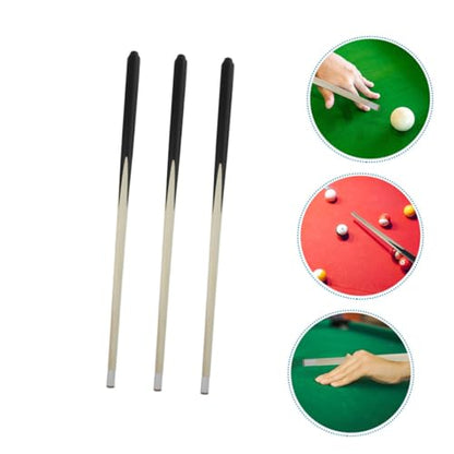 FRCOLOR 3Pcs Mini Wooden Billiard Cue Sticks for Compact Lightweight Pool Cue for Tight Spaces Design Easy to Use for Young Billiards Enthusiasts