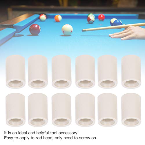 Pool Cue Ferrules, 40 PCS 13mm Fiber Replacement Ferrules Billiard Stick with Screw On Installation for House Bar 8 9 Ball Pool - size: 13MM 0.8"