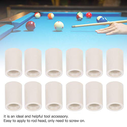 Pool Cue Ferrules, 40 PCS 13mm Fiber Replacement Ferrules Billiard Stick with Screw On Installation for House Bar 8 9 Ball Pool - size: 13MM 0.8"