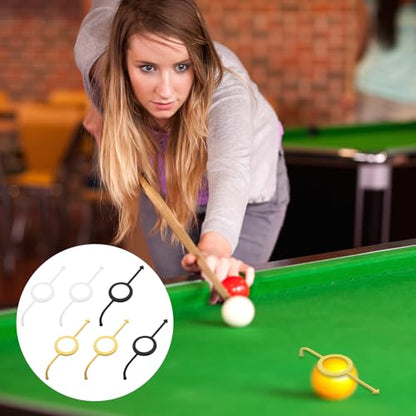6 Pcs Precision Pool Shot Aiming Aid, Billiards Aiming Aid, Cue Shot Aiming Aid for 2-1/4" Balls, Improve Your Pool Skills, Perfect for Beginners & Intermediate Players（White/Yellow/Black）