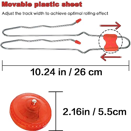 Jishi Retro Magic Rail Twirler 3Pcs Light Up Glow Magnetic Gyro Wheel, Kids Classic Vintage Trick Yoyo Sensory Fidget Toys, Cool Unique Nostalgia Gifts Fun Stocking Stuffers for 3+ Year Old Boys Girls - style: Wave