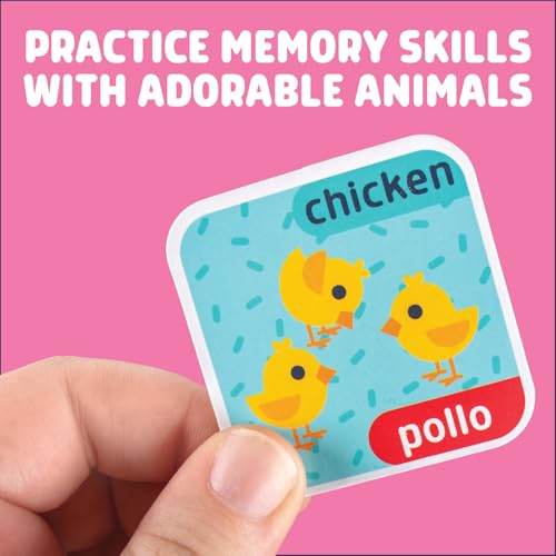 Chuckle & Roar Animals & Babies Memory Game - 52 Tiles, Bilingual, Ages 3+ - Parent & Baby Animal Matching - Preschool Games for Focus - Travel Toys for Toddlers 3-5 - color: Animals and Babies