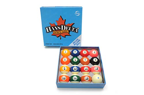 Pool Table Billiard Ball Set - Regulation Size 2-1/4" Full 16 Pool Ball Set … - color: Deluxe