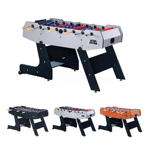 KICK Majesty 55" Folding Foosball Table (Gray) – Foldable Indoor Game Table