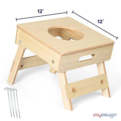 Play Platoon Cornhole Airmail Box- Folding Set of 2- Perfect for Practice- Bag Toss Training for Competitive Cornhole Players, Practice Your Airmail Shot Improve Skills, Board only, Bags not Included - style: 2 Pack - Travel / Folding