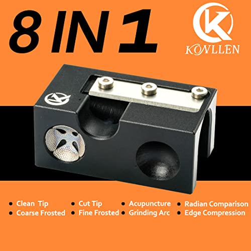 KONLLEN 8-in-1 Cue Tip Repair Tool Billiard Accessory | Multi-function repair tool, shaping trimming burnishing, cue maintenance accessory