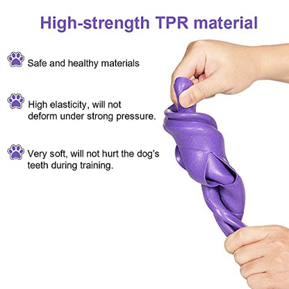 Indestructible Dog Flying Disc, Interactive Dog Flyer Toys, Soft Lightweight Catch and Fetch Toys for Medium Large Dogs, Floats in Water & Safe on Teeth, 9 inch (Large, Purple) - color: Purple, size: Large