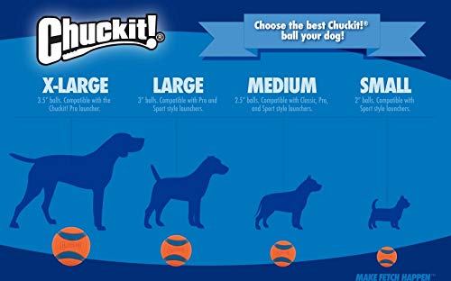 Chuckit! Glow in the Dark Bouncy Balls - Ball for Dogs, Chuckit Dog Toy, Max Glow Balls - Medium, 2.5 Inch, Pack of 1 - size: Medium