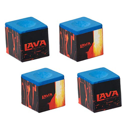 Lava Pool Cue Billiard Chalk - 4 pcs - 2 Boxes - color: Blue
