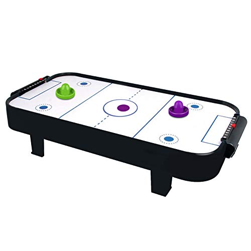 ONE250 Air Hockey Pushers and Red Air Hockey Pucks, Goal Handles Paddles Replacement Accessories for Game Tables (4 Striker, 4 Puck Pack) - color: Purple & Green