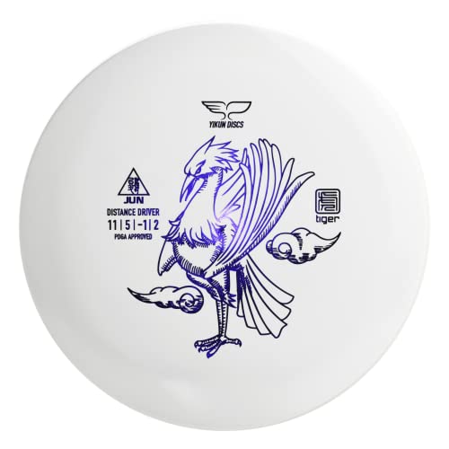 Yikun Disc Golf Driver | Professional PDGA Approved Golf | Phoenix Star Distance Driver | 165-175g | Fairway Golf Disc Perfect for Outdoor Games and Competition - color: white and blue