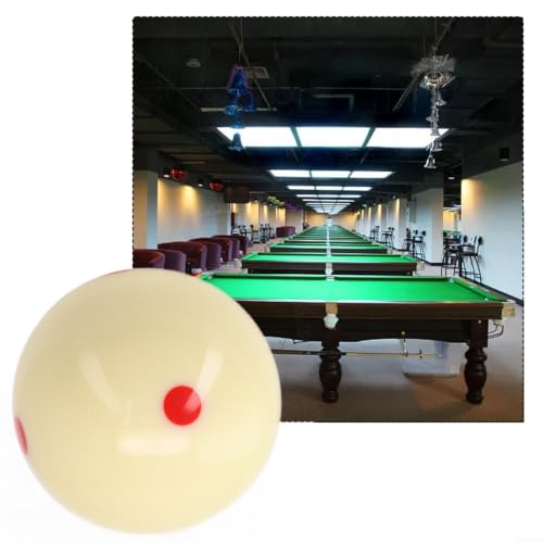 Blue 6 Dot Spot Pool Cue Ball for Billiard Practice Training, Standard 2-1/4 Inch 6 Oz Resin Roundness Ball for Home Game Room Use(Red) - color: Red