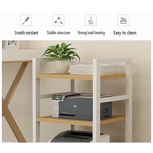3 Tier AV Media Cabinet Stand Assembly Cabinet, Gaming TV Cabinet and Stereo Rack Audio Tower with Height Adjustable Wooden Shelf (Color : Black, Size : 50x40x79cm) - color: Black
