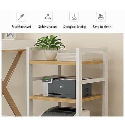 3 Tier AV Media Cabinet Stand Assembly Cabinet, Gaming TV Cabinet and Stereo Rack Audio Tower with Height Adjustable Wooden Shelf (Color : Black, Size : 50x40x79cm) - color: Black