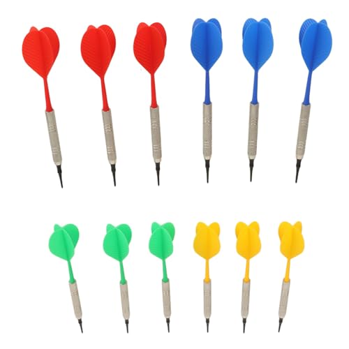 Alomejor Darts with a Soft Tip of Professional Plastic Set 12 Pieces for Internal Discs, Friendship for Beginners with Darts 100 Parts