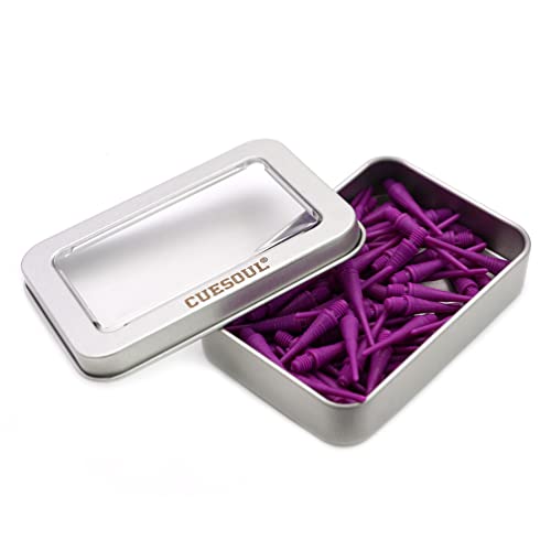 CUESOUL 100 Pieces Soft Tip Points for Soft Tip Darts - color: Purple
