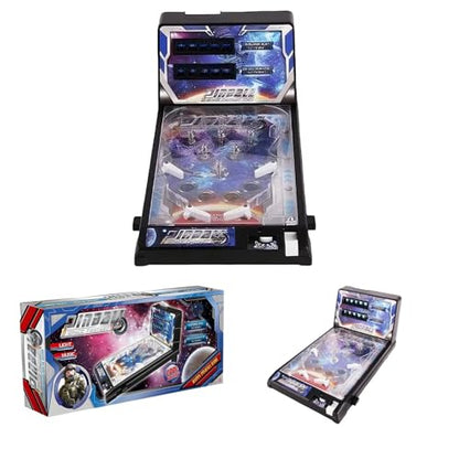 Arcade Electronic Pinball Machine for Home, Desktop Ball Shooting Toy with Lights Sounds and Scorer, Retro Mini Pinball Machine Gifts, Tabletop Pinball Kit for Kids