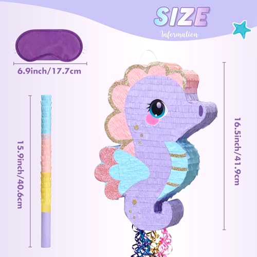 WERNNSAI Seahorse Piñata - Ocean Birthday Decoration Ocean Animal Piñata - style: Seahorse