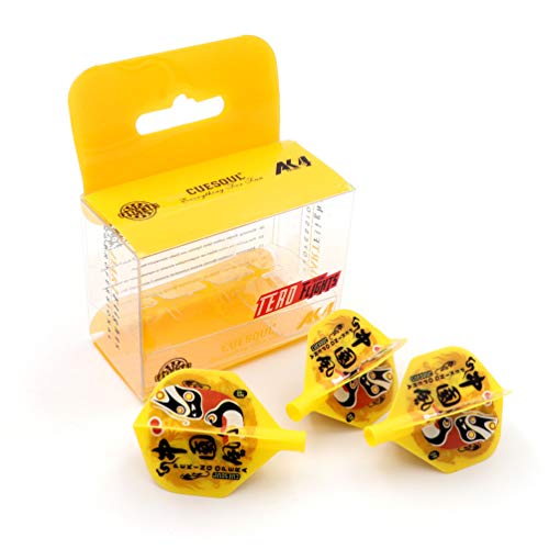 CUESOUL TERO AK4 Dart Flights Standard Shape,Peking Opera Design,Set of 3 pcs - color: Yellow