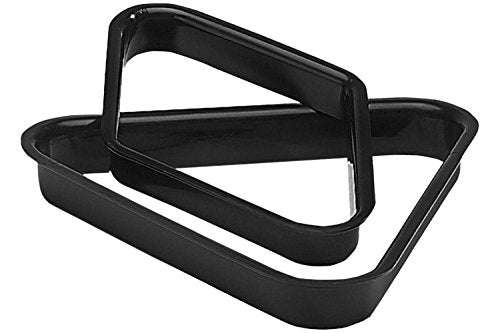 Pro Series Commercial Plastic Billiard/Pool Ball Rack, Black (8-Ball Triangle & 9-Ball Diamond Set)
