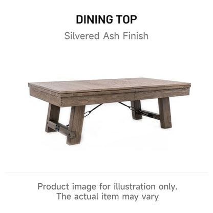 Plank & Hide - Isaac Slate Pool Table (Silvered Ash Finish,7FT and 8FT) - size: 7FT Without Installation