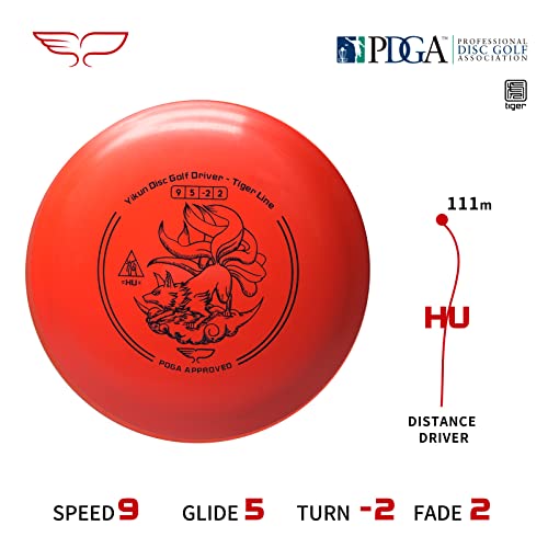 Yikun Disc Golf Starter Set PDGA Approved Beginners Discs Golf Set 4 in 1,with Light Line Discs Golf Set Includes Driver,Mid-Range,Putter