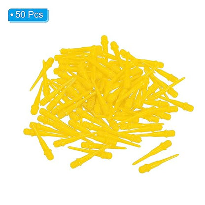 PATIKIL Plastic Dart Tips, 2BA Thread Soft Dart Plastic Tip Soft Tip Dart Accessories - color: Yellow