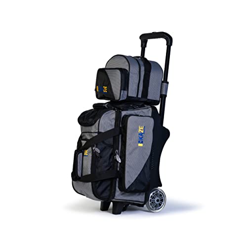 2 Ball Bowling Roller + 1 Ball Color Matching Add On Tote - color: Black-Gray