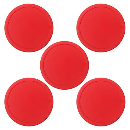 5Pcs 3inch Round Air Ice Hockey Pucks Air Hockey Replacement Pucks Heavy Hockey Tables Pucks Easy to Use Easy to Use - color: Red