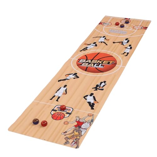 Table Curling Balls Game - Fun Indoor Basketball Version for Family Interaction & E Onal Play, Includes 6 Balls & Game Mat