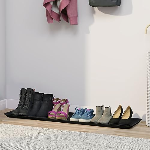 Matace 1 Pack Rubber Extra Large Shoe Tray for Entryway,Long Boot Tray,Slim Boot Mat for Indoor and Outdoor Use,16x55 in, Rectangular (Pack of 1) - size: 55" x 16" x 1.2"