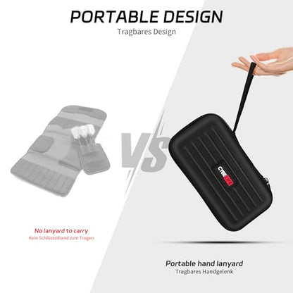 CyeeLife Dart Case - Carrying Case for Steel or Soft Tip Darts, Holds 3 Darts and Extra Accessories, Built-In Storage Tubes and Pockets for Flights, Tips, Shafts
