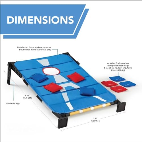 3 in 1 Outdoor Game Combo Set, Bean Bag Toss & Ladderball & Bottle Smash Game, Foldable Portable Backyard Game Set