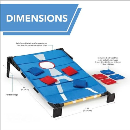 3 in 1 Outdoor Game Combo Set, Bean Bag Toss & Ladderball & Bottle Smash Game, Foldable Portable Backyard Game Set