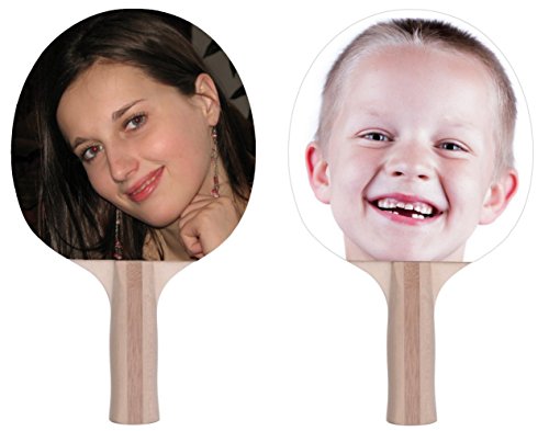 Infusion Custom Photo or Logo Ping Pong Paddle, Premium 5 Ply Direct Imprint Personalization on Table Tennis Racket - color: Black on Back, size: 4-Pack